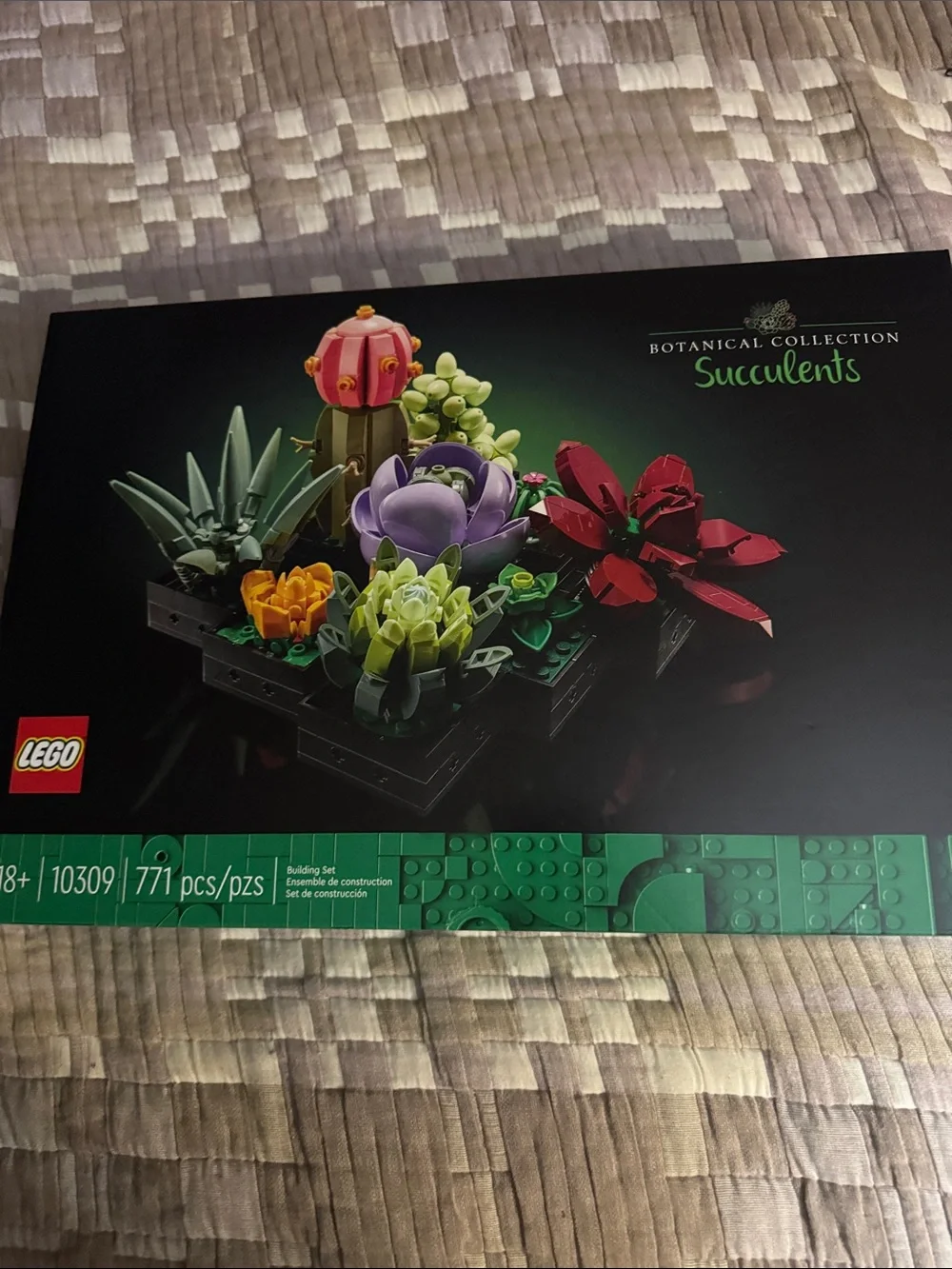 Lego Succulents Set in Green, Red, Purple, Yellow